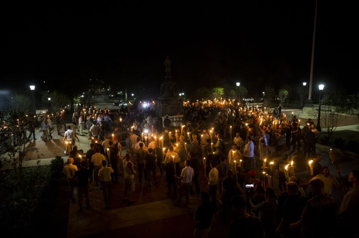 White Supremacists March with Torches in Charlottesville