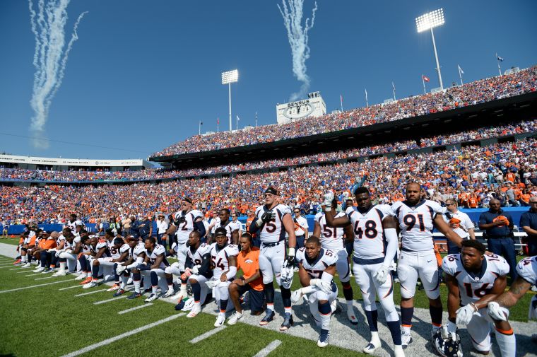 Denver Broncos versus the Buffalo Bills