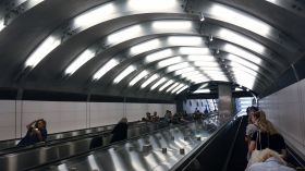 Escalator in the New York City subway