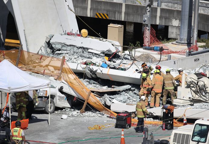 Multiple Fatalities Reported After Collapse Of Pedestrian Bridge In Miami