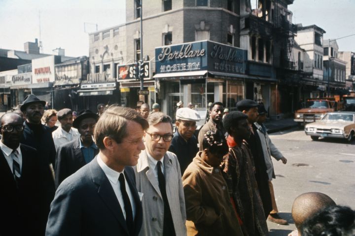 Robert Kennedy Touring Washington Neighborhood