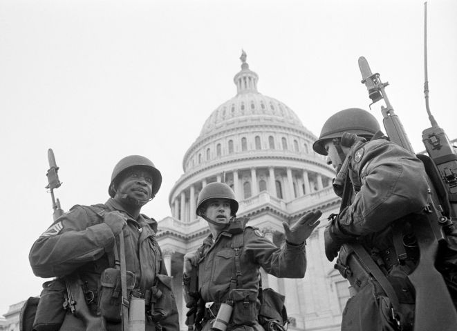 Soldiers Guarding Capitol Building