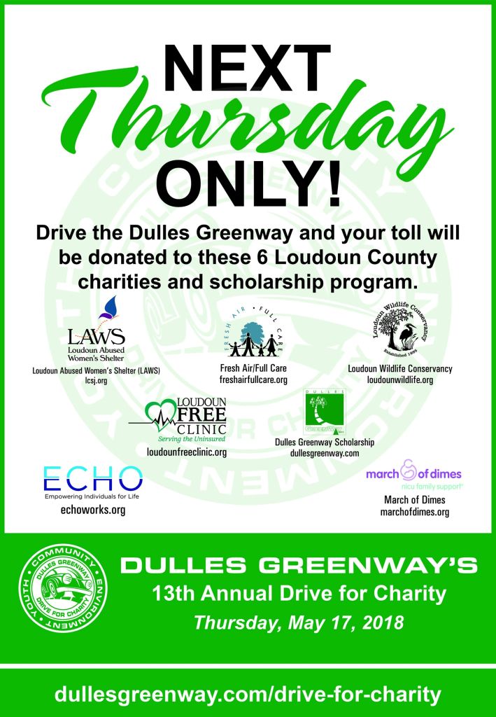 Dulles Greenway Drive For Charity