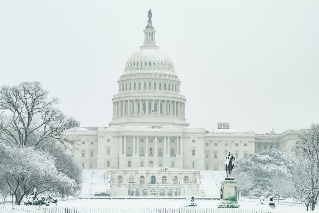 US Capital in the snow
