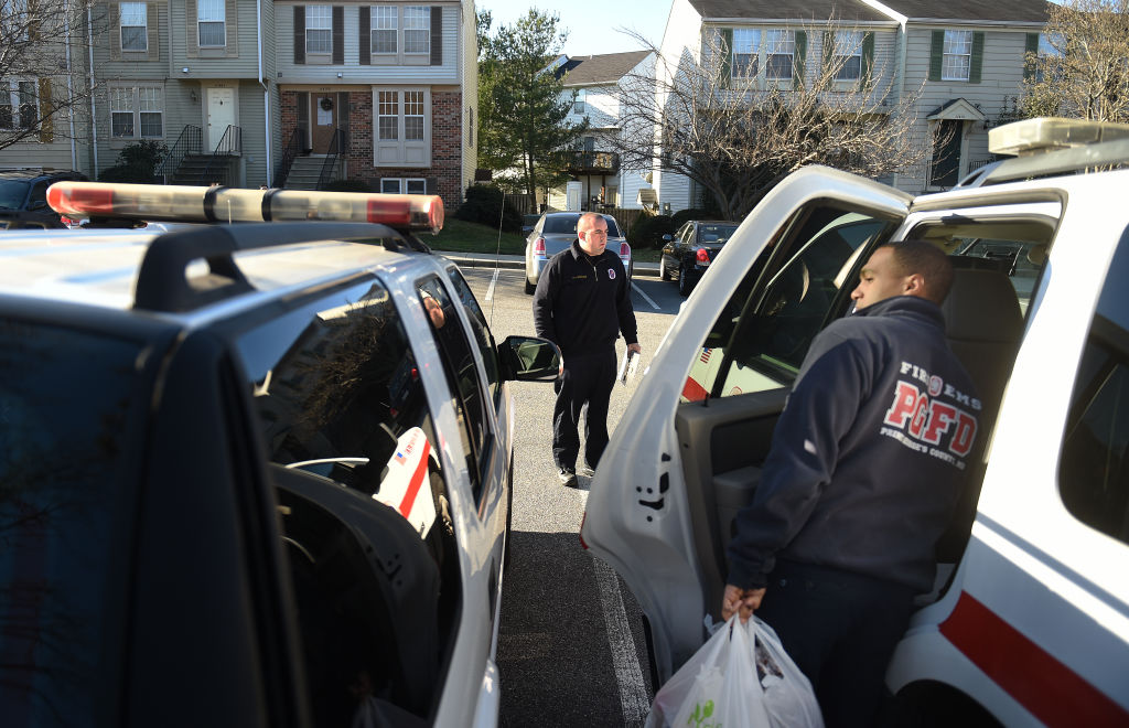 UPPER MARLBORO, MD - DECEMBER 9: Kenneth Hickery, NRP, right, w