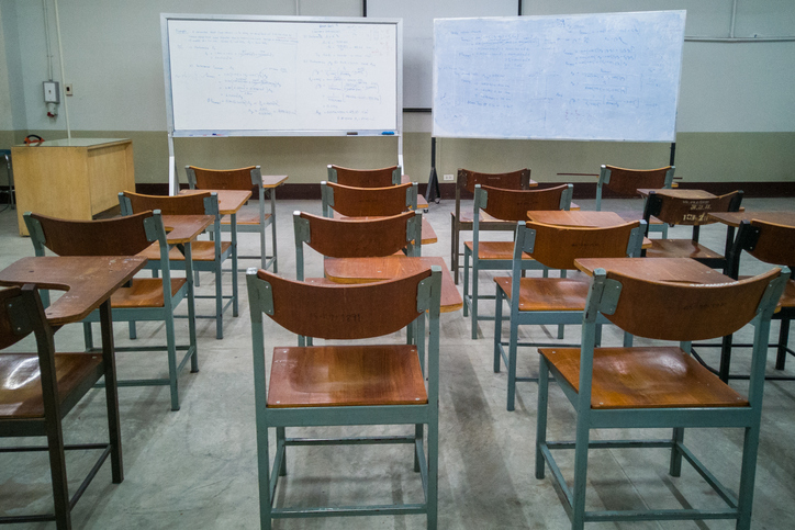 Empty Chairs At Classroom