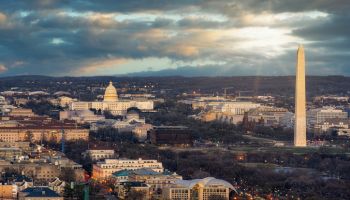 Top view of Washington DC down town