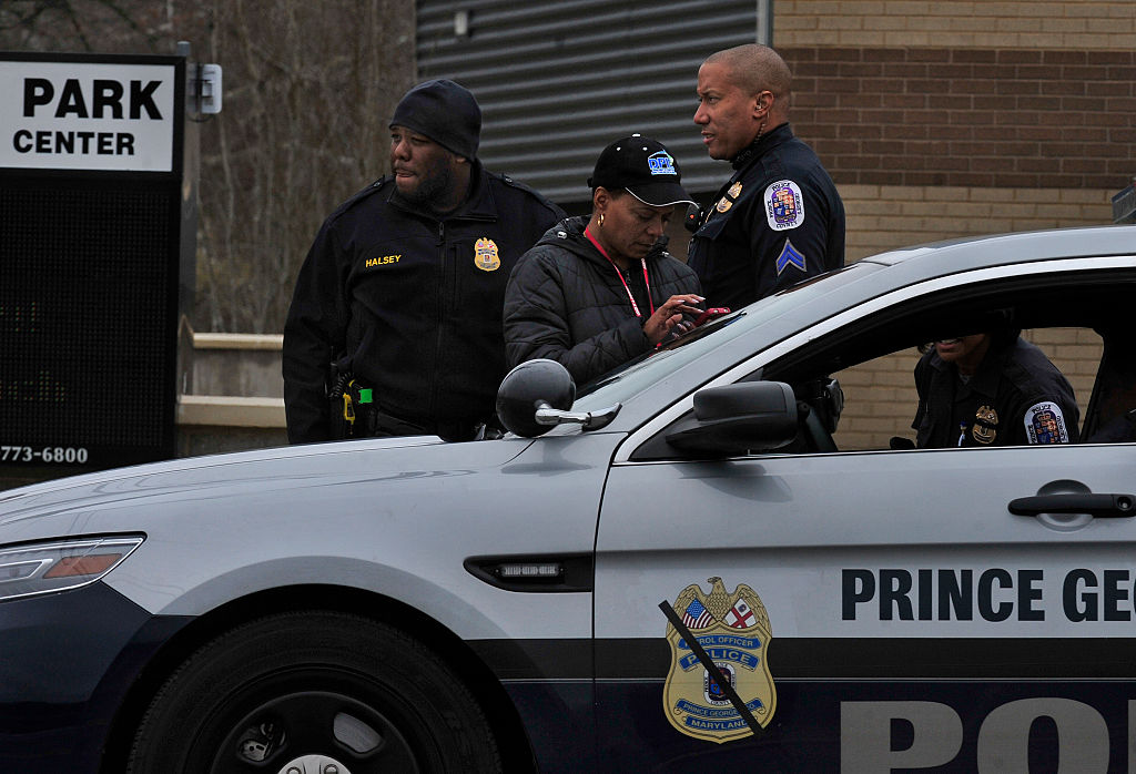 Perimeter Scene at Police Station Where Officer Was Killed