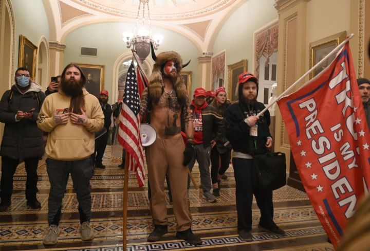 Supporters of US President Donald Trump enter the US Capitol on January 6, 2021, in Washington, DC.