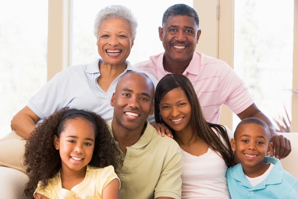 Multi-Generations Black Family