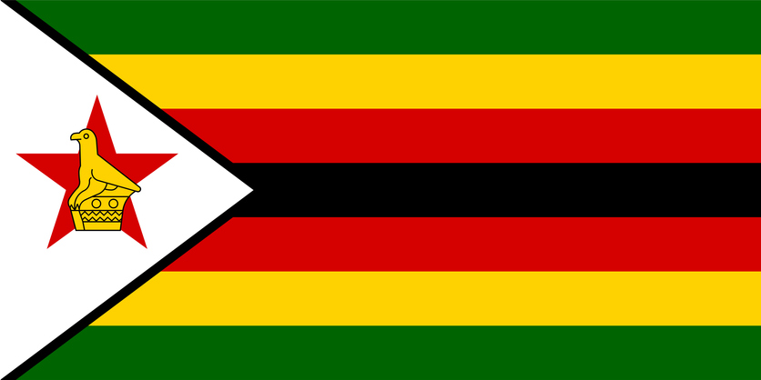 Zimbabwe flag simple illustration for independence day or election