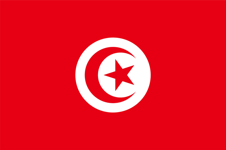 Tunisia flag simple illustration for independence day or election