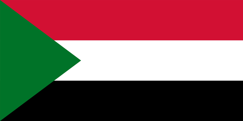 Sudan flag simple illustration for independence day or election