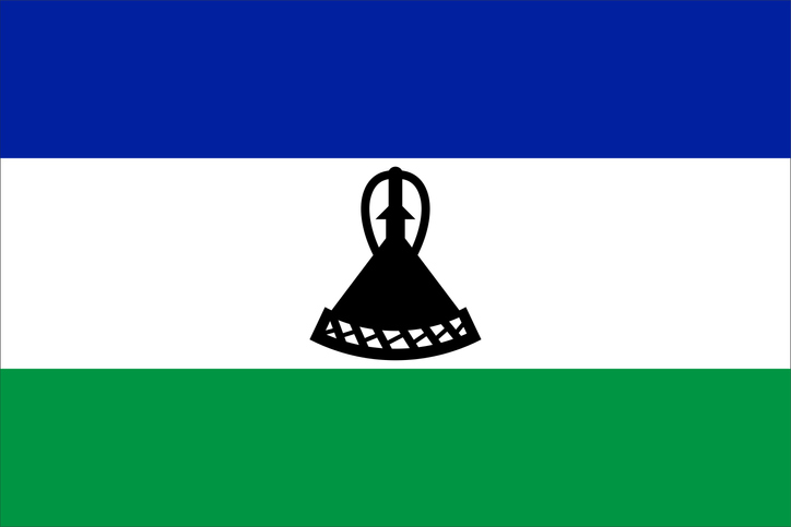 Lesotho flag simple illustration for independence day or election