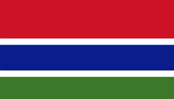 Gambia flag simple illustration for independence day or election