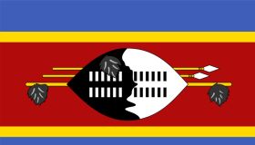 Eswatini flag simple illustration for independence day or election