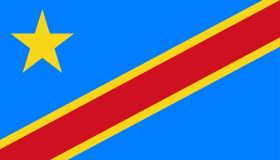 Democratic Republic of the Congo flag simple illustration for independence day or election