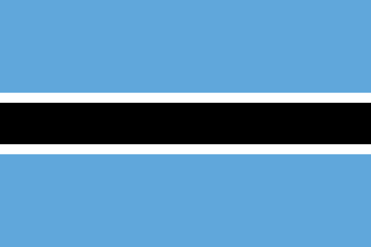 Republic of Botswana African Country Flag