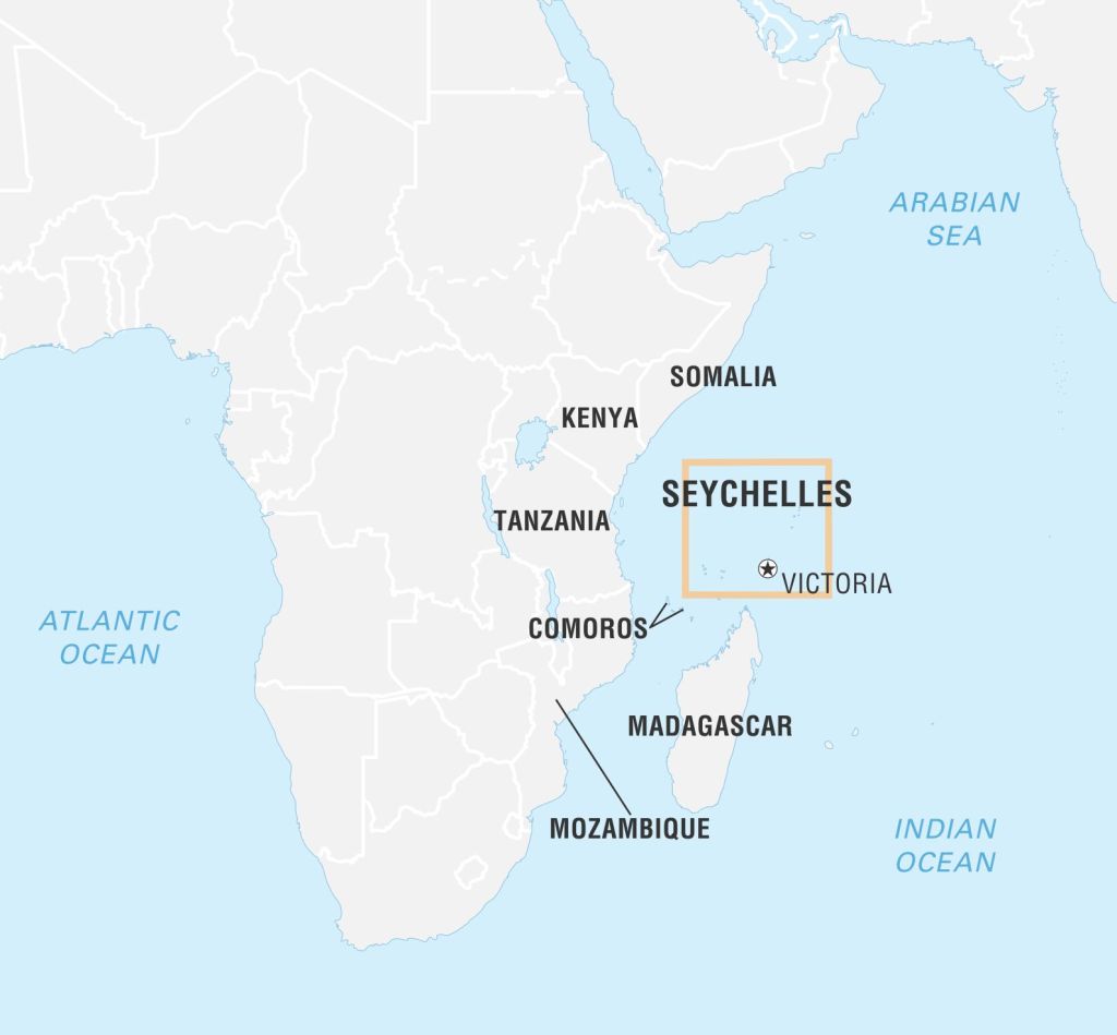 World Data Locator Map, Seychelles