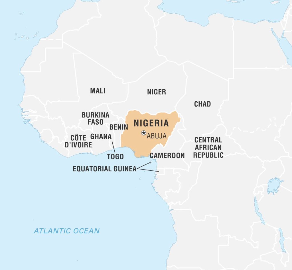 World Data Locator Map, Nigeria