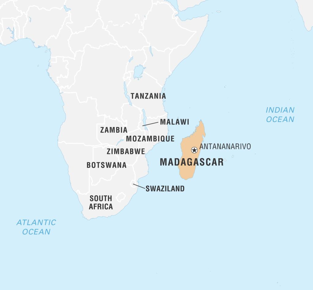 World Data Locator Map, Madagascar