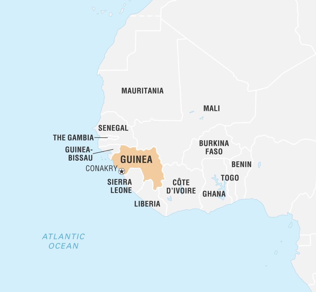 World Data Locator Map, Guinea