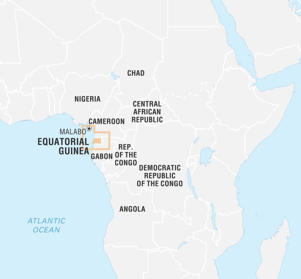 World Data Locator Map, Equatorial Guinea