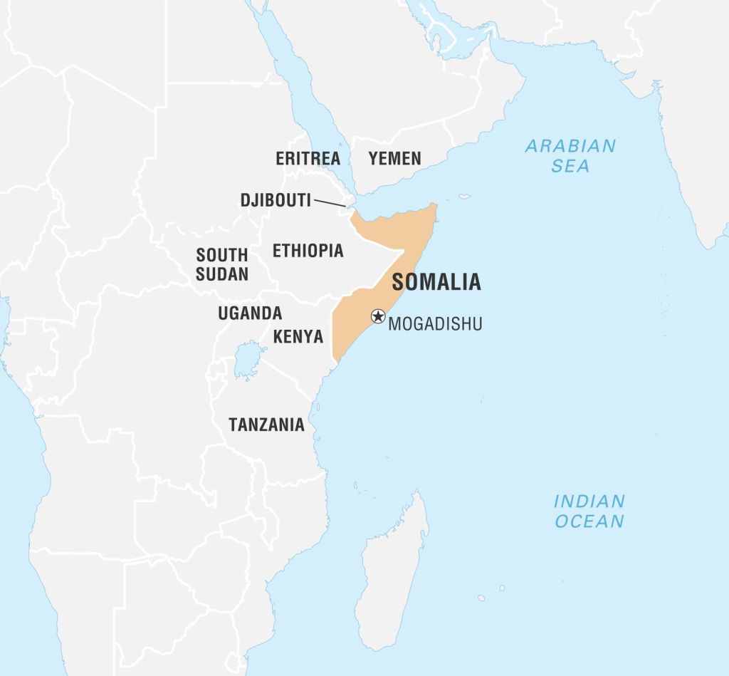 World Data Locator Map, Somalia