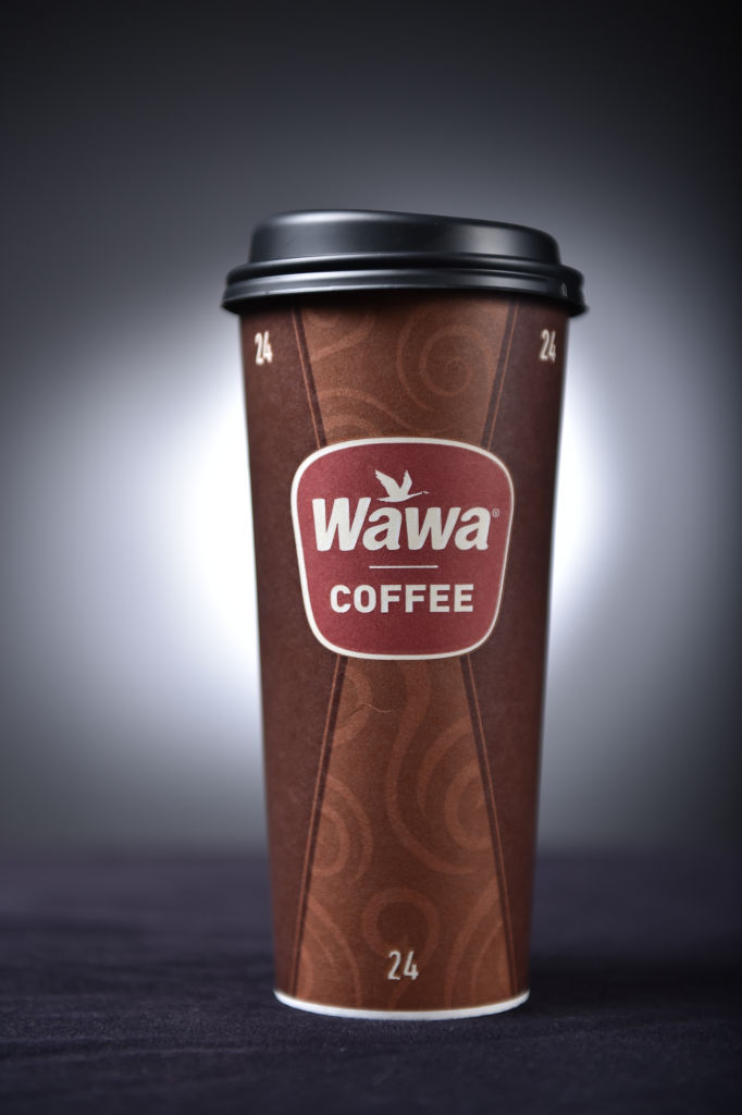 A photo of a coffee cup from Wawa, photographed in the studio Wednesday afternoon October 12, 2016 for a Voices coffee issue. Photo by Ben Hasty