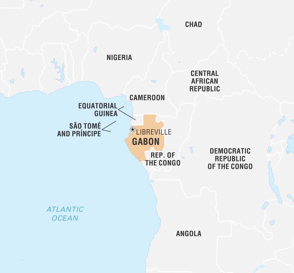 World Data Locator Map, Gabon