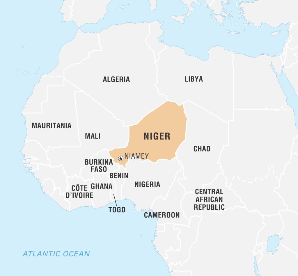 World Data Locator Map, Niger