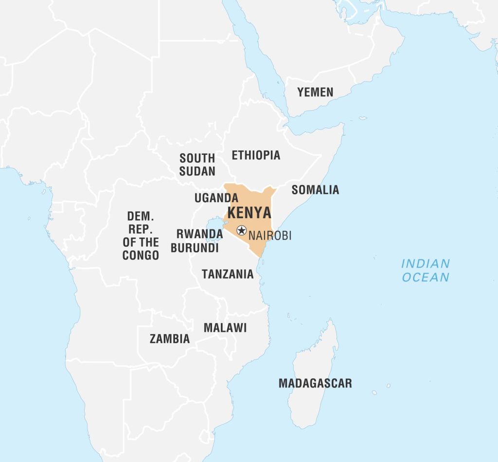 World Data Locator Map, Kenya