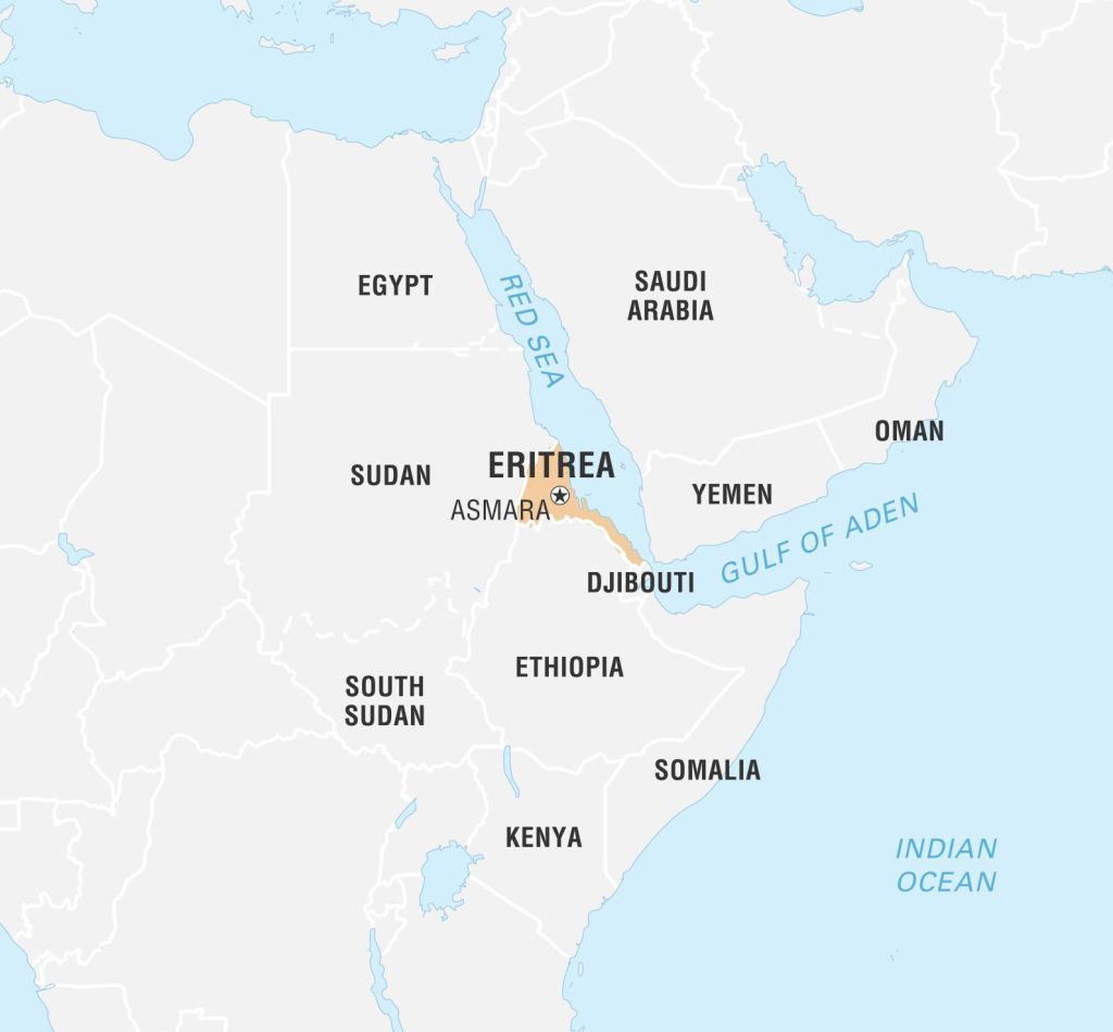 World Data Locator Map, Eritrea