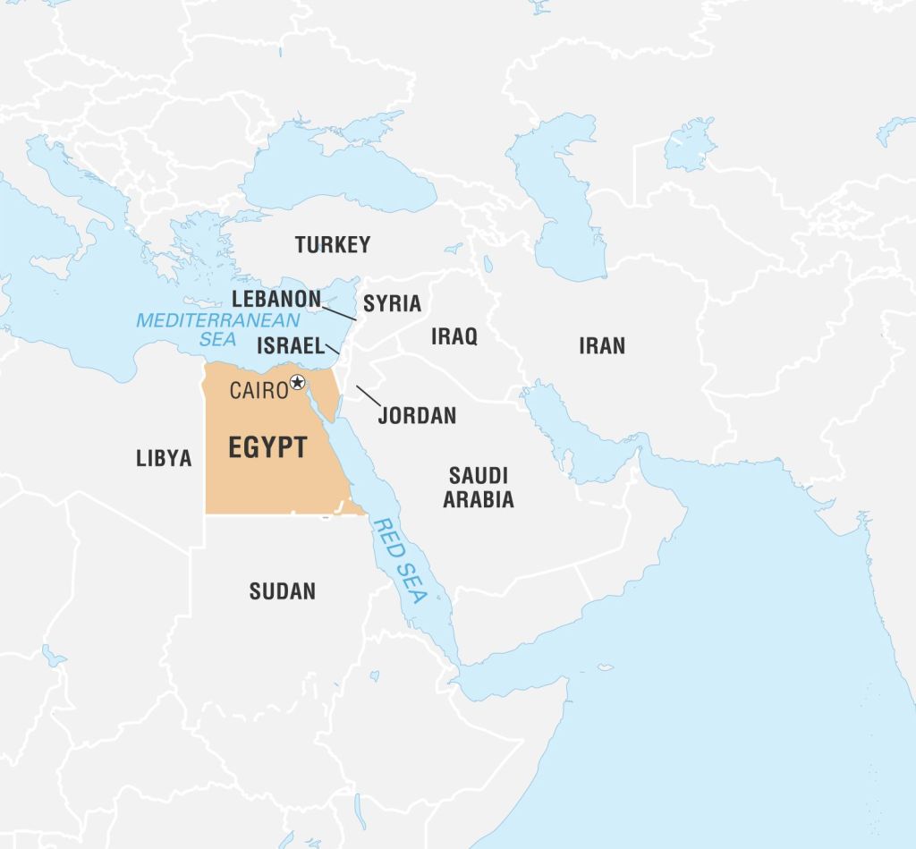 World Data Locator Map, Egypt