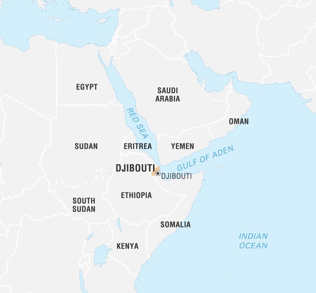 World Data Locator Map, Djibouti