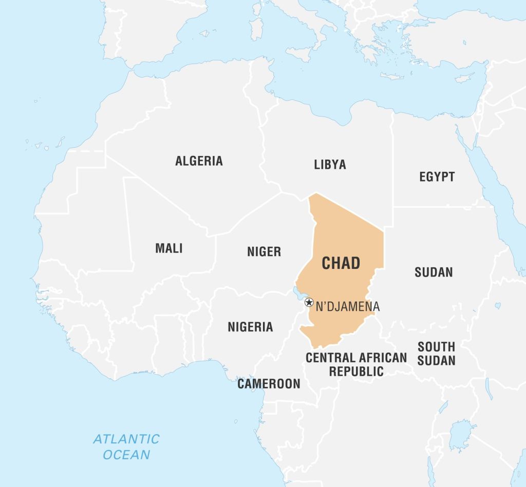 World Data Locator Map, Chad