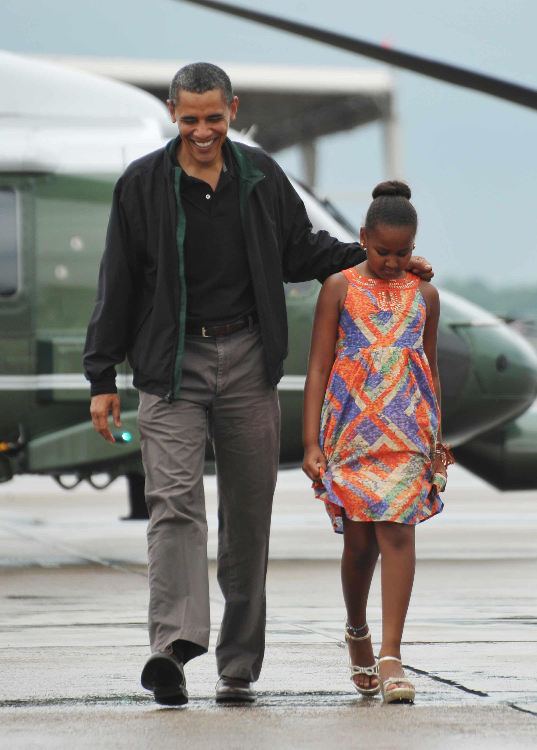 US President Barack Obama and daughter S