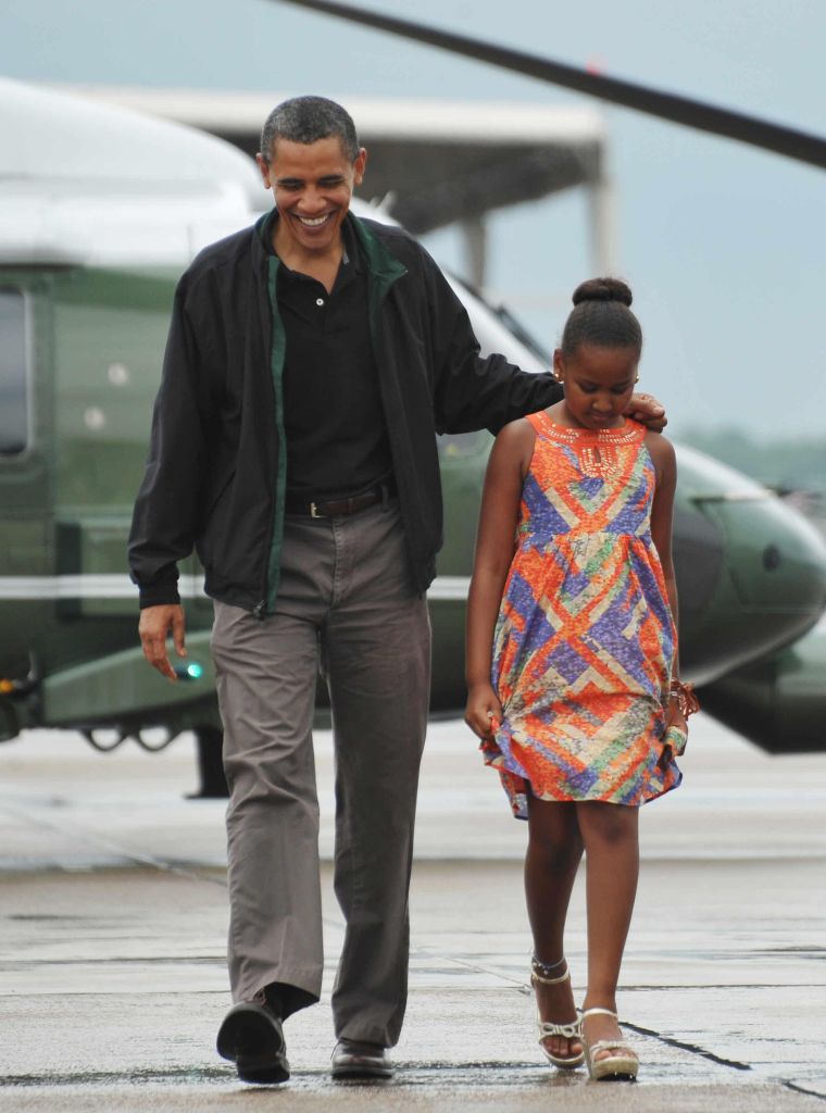 US President Barack Obama and daughter S