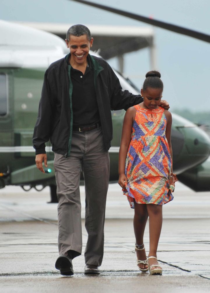 US President Barack Obama and daughter S