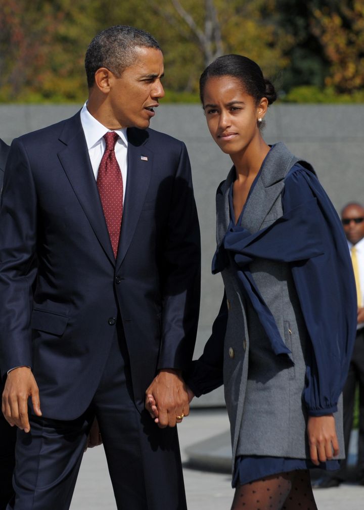 US President Barack Obama and his daught