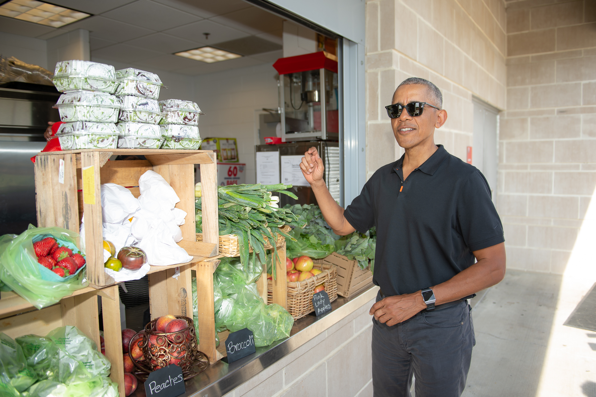 Barack Obama Visits The Washington Nationals Youth Baseball Academy