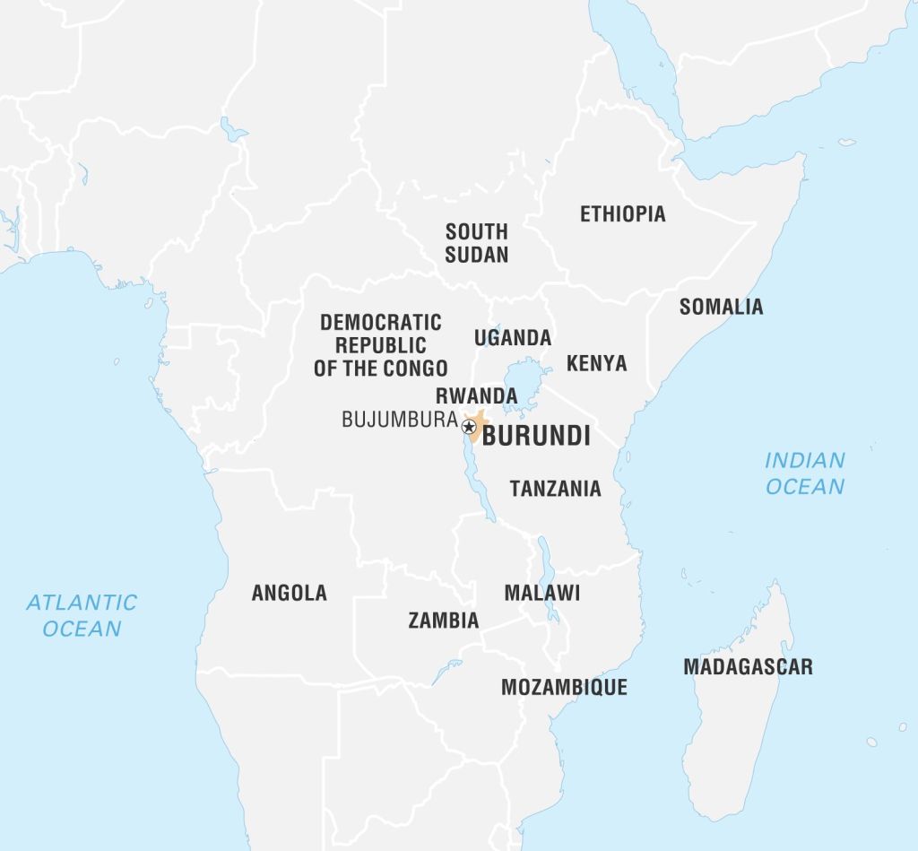 World Data Locator Map, Burundi