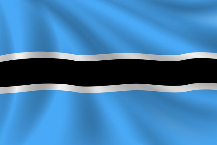 Flag of Botswana. Botswanean Flag. Vector Flag Background. Stock Illustration