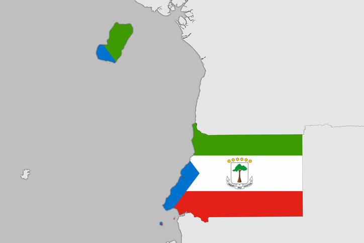 Africa map series with Equatorial Guinea, with flag