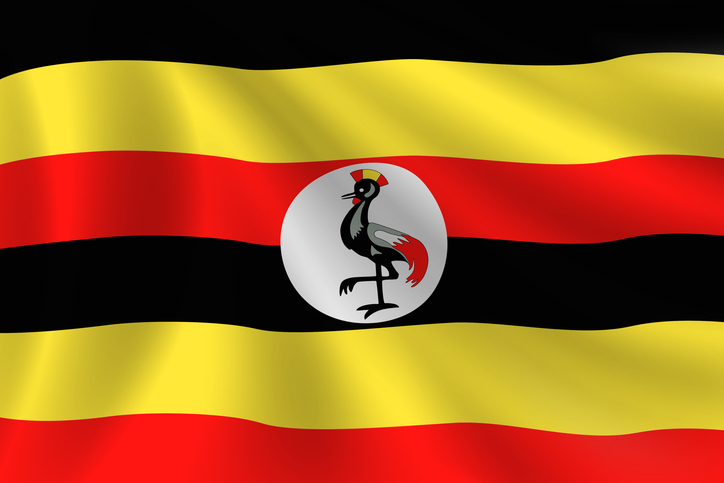 Flag of Uganda. Ugandan Flag. Vector Flag Background. Stock Illustration