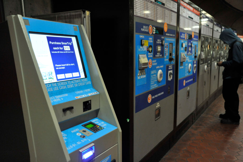 WASHINGTON, DC - NOVEMBER 6: The new Smartrip machine located i